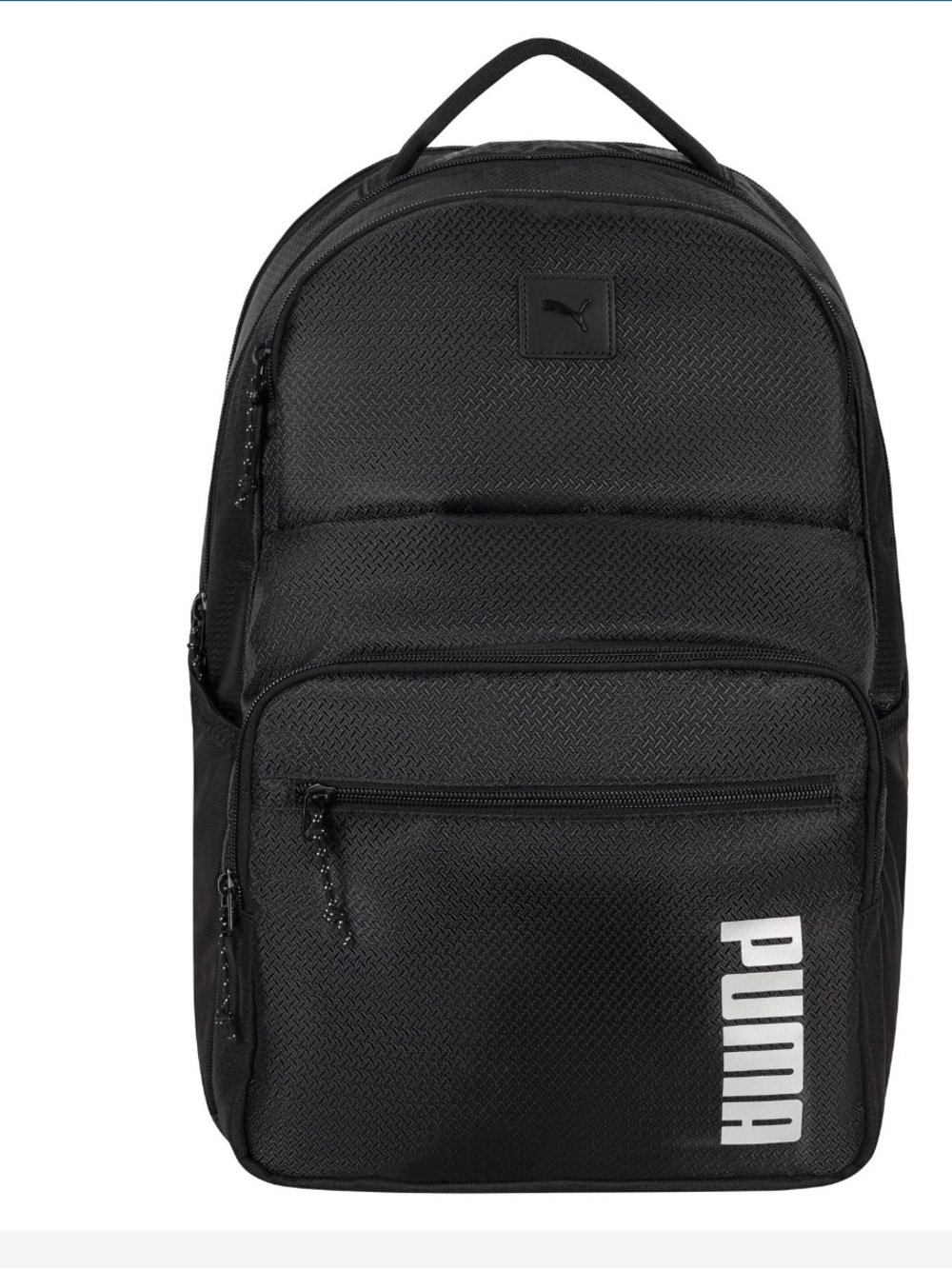 Puma Black Men's Logo Front Zip Backpack  unlimited